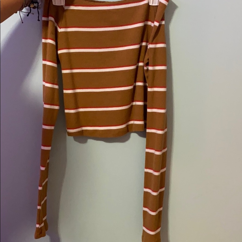 Cropped shirt, worn